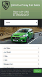 Mobile Screenshot of johnhathwaycarsales.co.uk